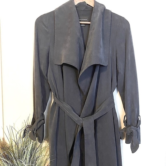 NEW Club Monaco| Trench Coat. Waterfall Collar. - Picture 4 of 11